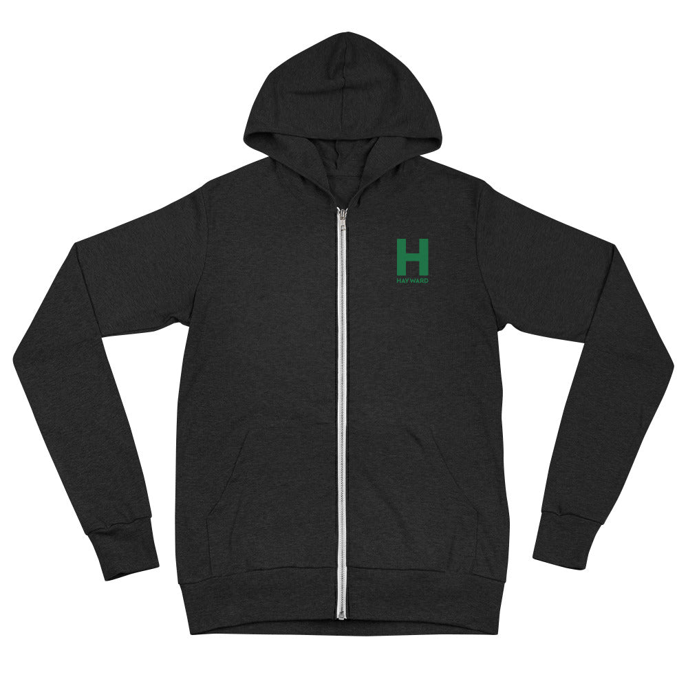 Green Hayward Unisex Zip Hoodie