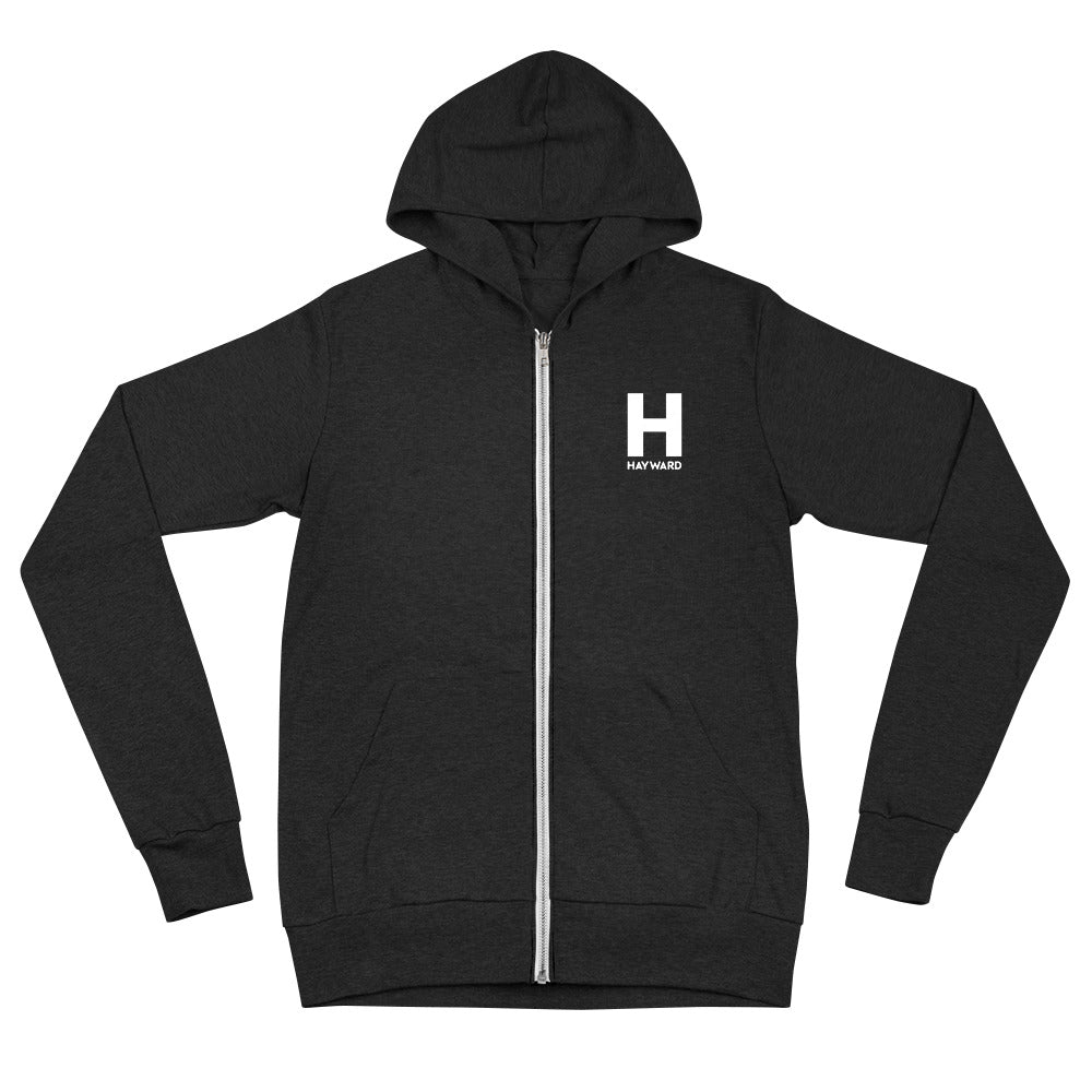 White Hayward Unisex Zip Hoodie