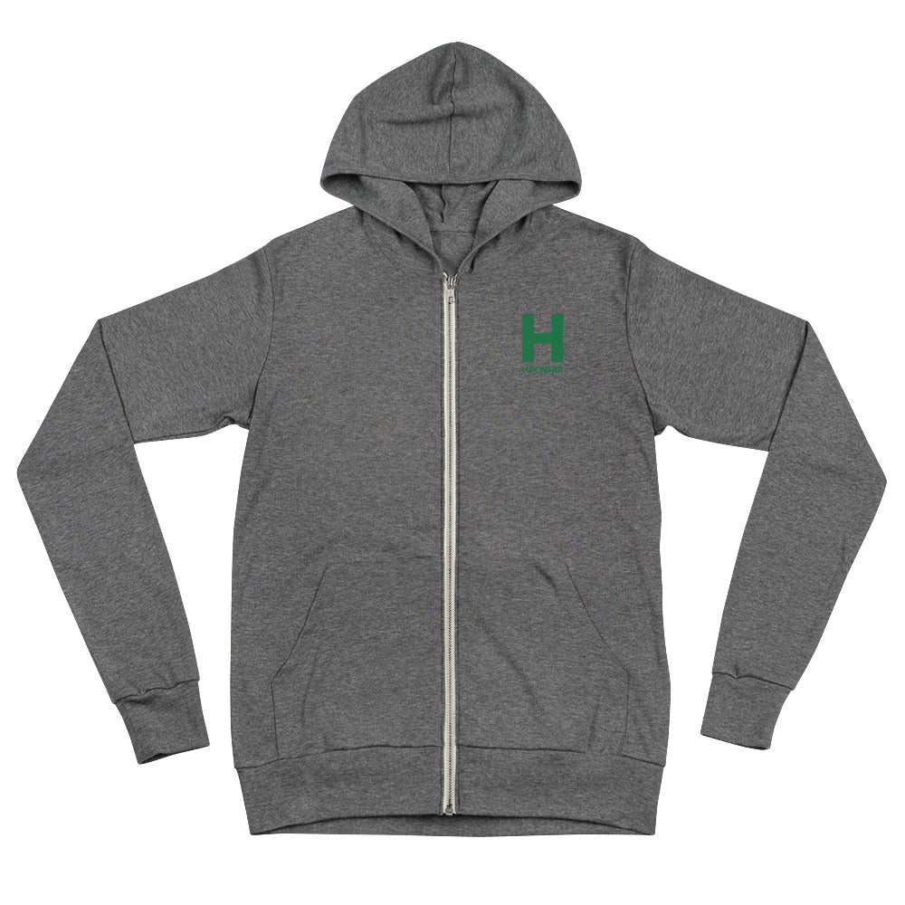 Green Hayward Unisex Zip Hoodie