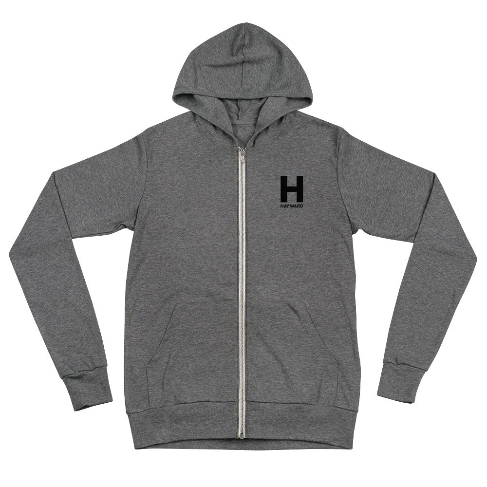 Black Hayward Unisex Zip Hoodie