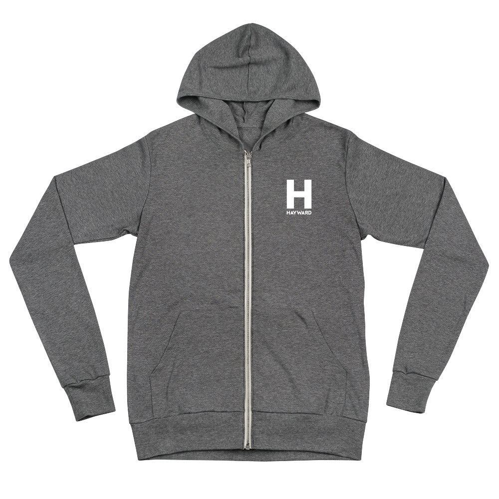 White Hayward Unisex Zip Hoodie