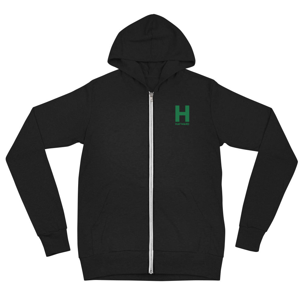 Green Hayward Unisex Zip Hoodie