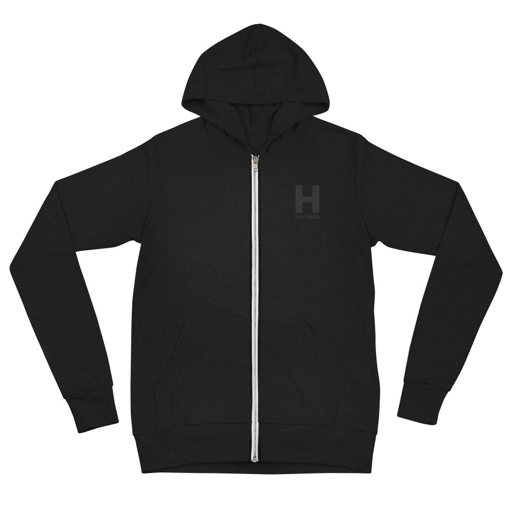 Black Hayward Unisex Zip Hoodie