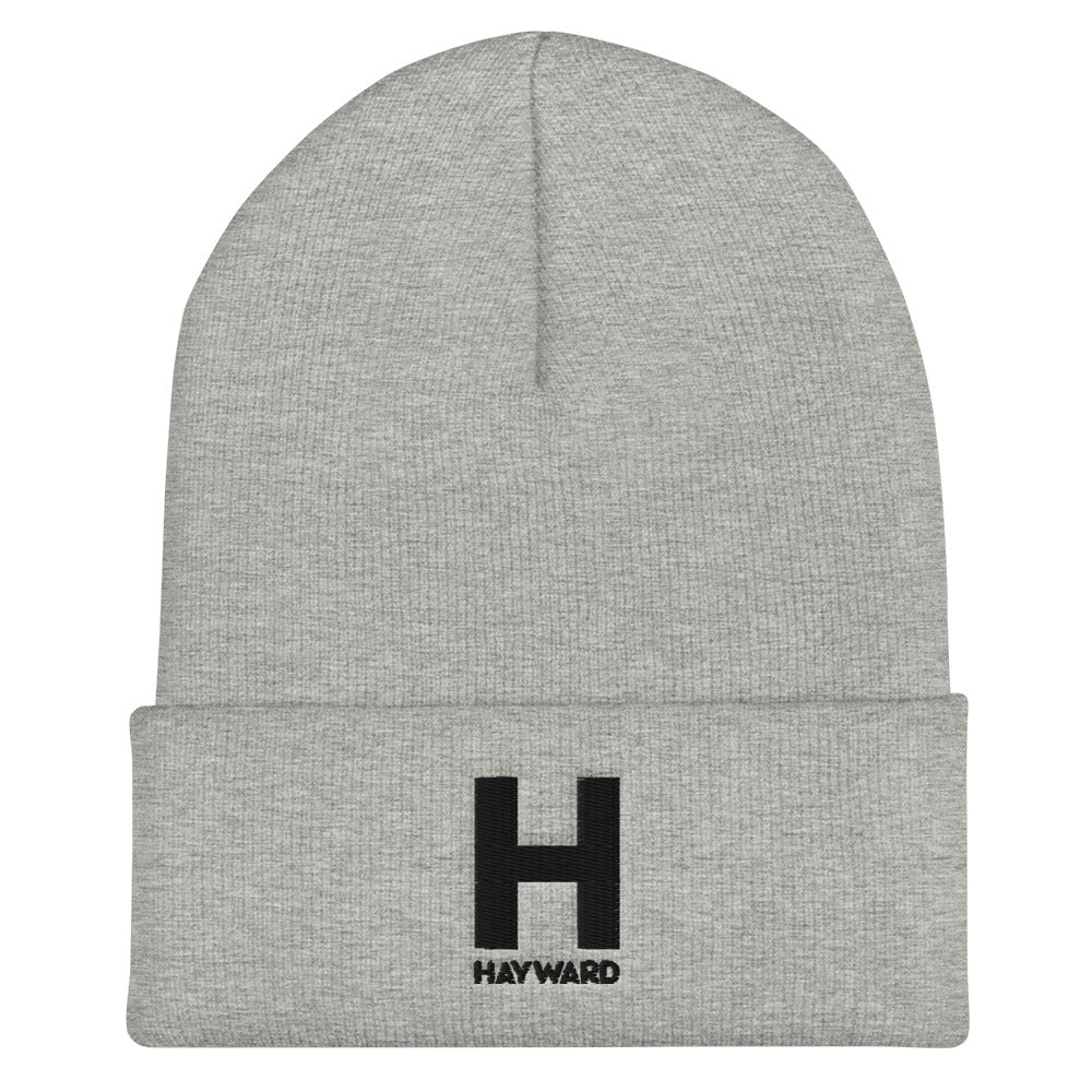 Hayward Black Embroidered Cuffed Beanie