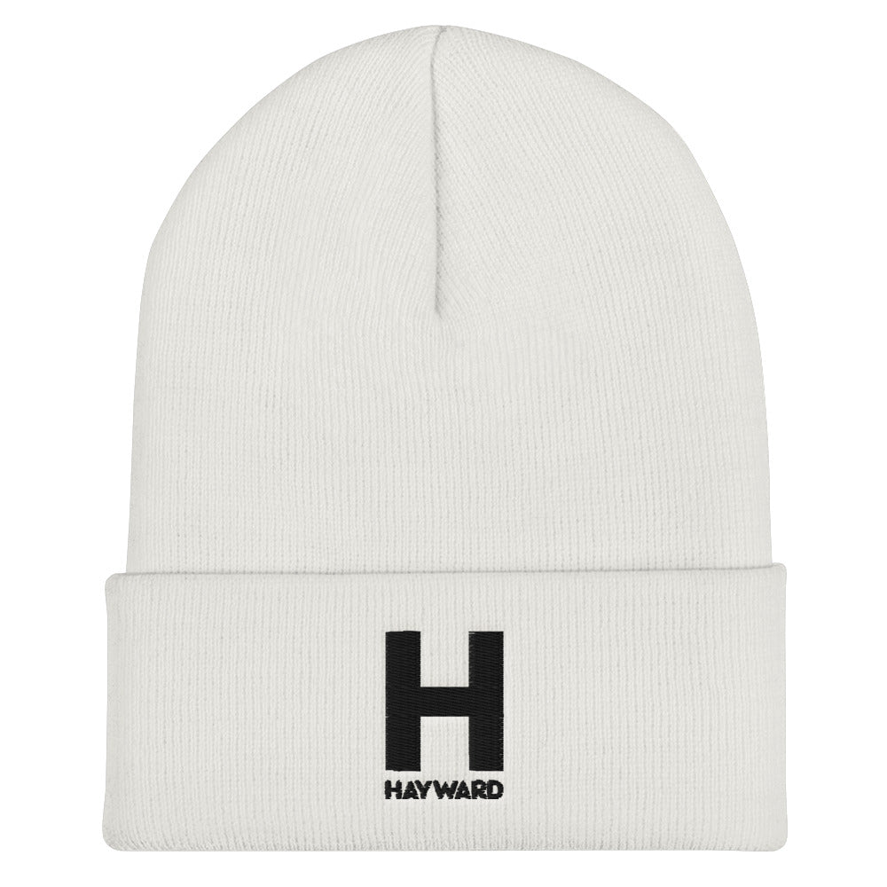 Hayward Black Embroidered Cuffed Beanie